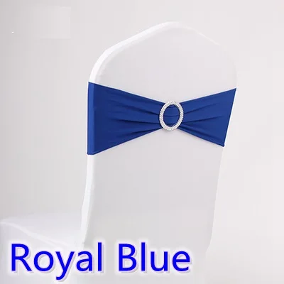 Королевский синий Цвет ленты из спандекса на стулья Свадебная лента стул со