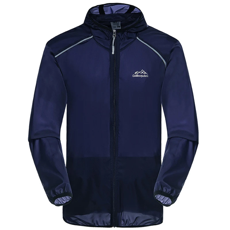 Dark Blue ZYNNEVA Верхняя спортивная одежда ветрозащитная куртка анти-УФ софтшелл Куртки мужские летние Водонепроницаемые кожаные пальто быстросохнущие GK3109 - Цвет: Dark Blue