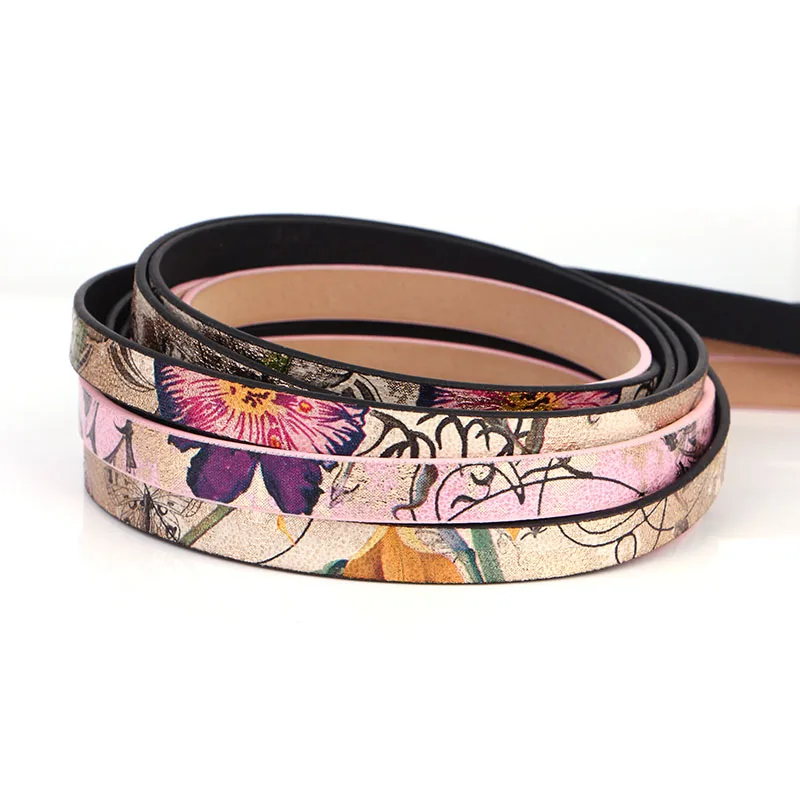 

XCHARMS 10mm Honeysuckle Style Flat PU Leather Cord & Rope Diy Jewelry Findings Accessories for Bracelet