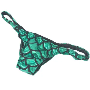 Трусы-бикини мужские из искусственной кожи, с низкой талией, Tzy863