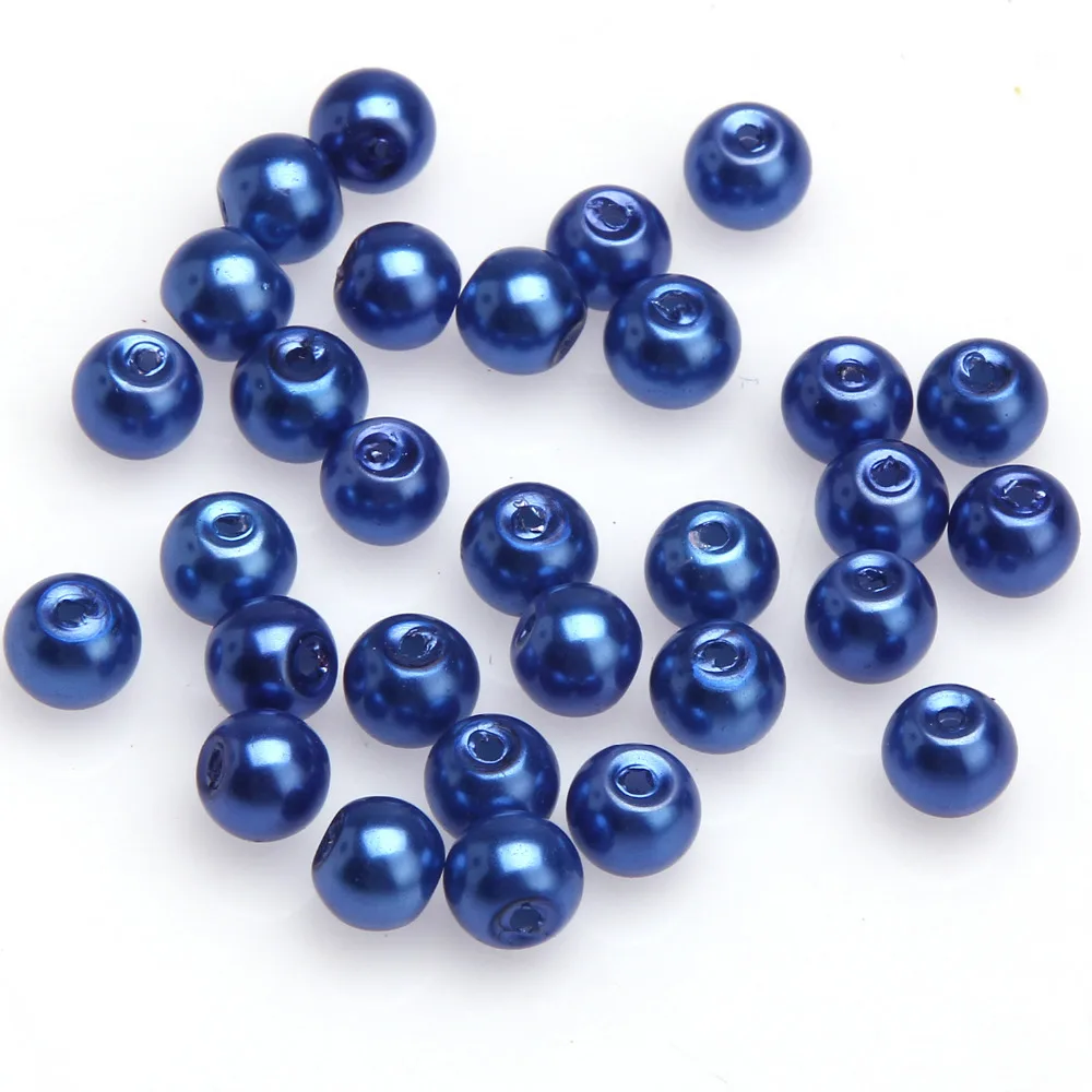 50pcs/lot 6mm Multicolored Loose Imitation Glass Pearl Beads For DIY Jewelry Making | Украшения и аксессуары
