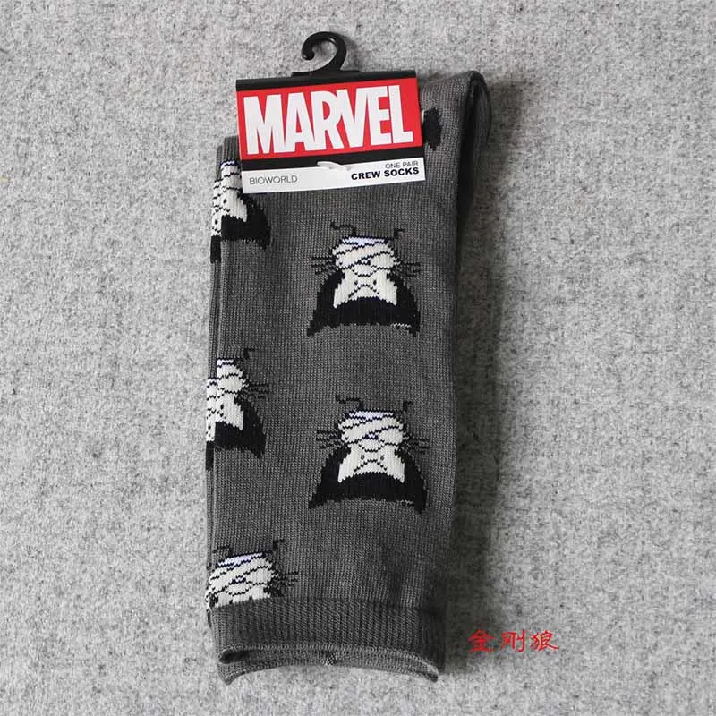 1 Герой комиксов Marvel General/Носки Теплые повседневные носки до колена с рисунком Железного человека Капитана Америки - Цвет: 1