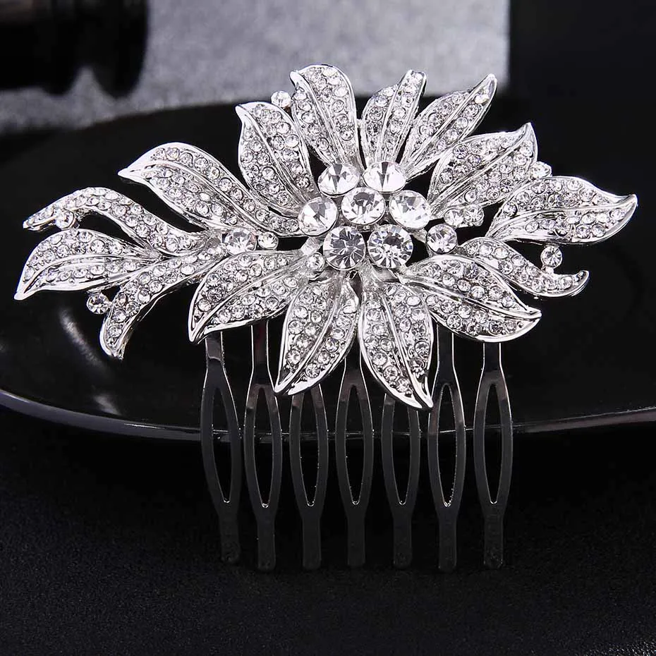 HS-J4030-Silver Miallo, модные стразы, головной убор, свадебные аксессуары для волос, Австрийские хрустальные шпильки для волос, женские заколки для волос, ювелирные изделия - Окраска металла: HS-J4030-Silver