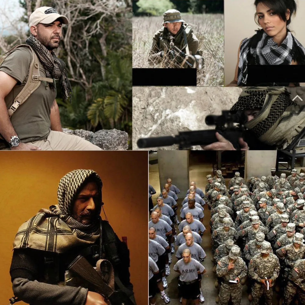 Военный Тактический Keffiyeh Шарф в арабском стиле для охоты, велоспорта, шаль для головы, Армейский Камуфляж, шаль для шеи