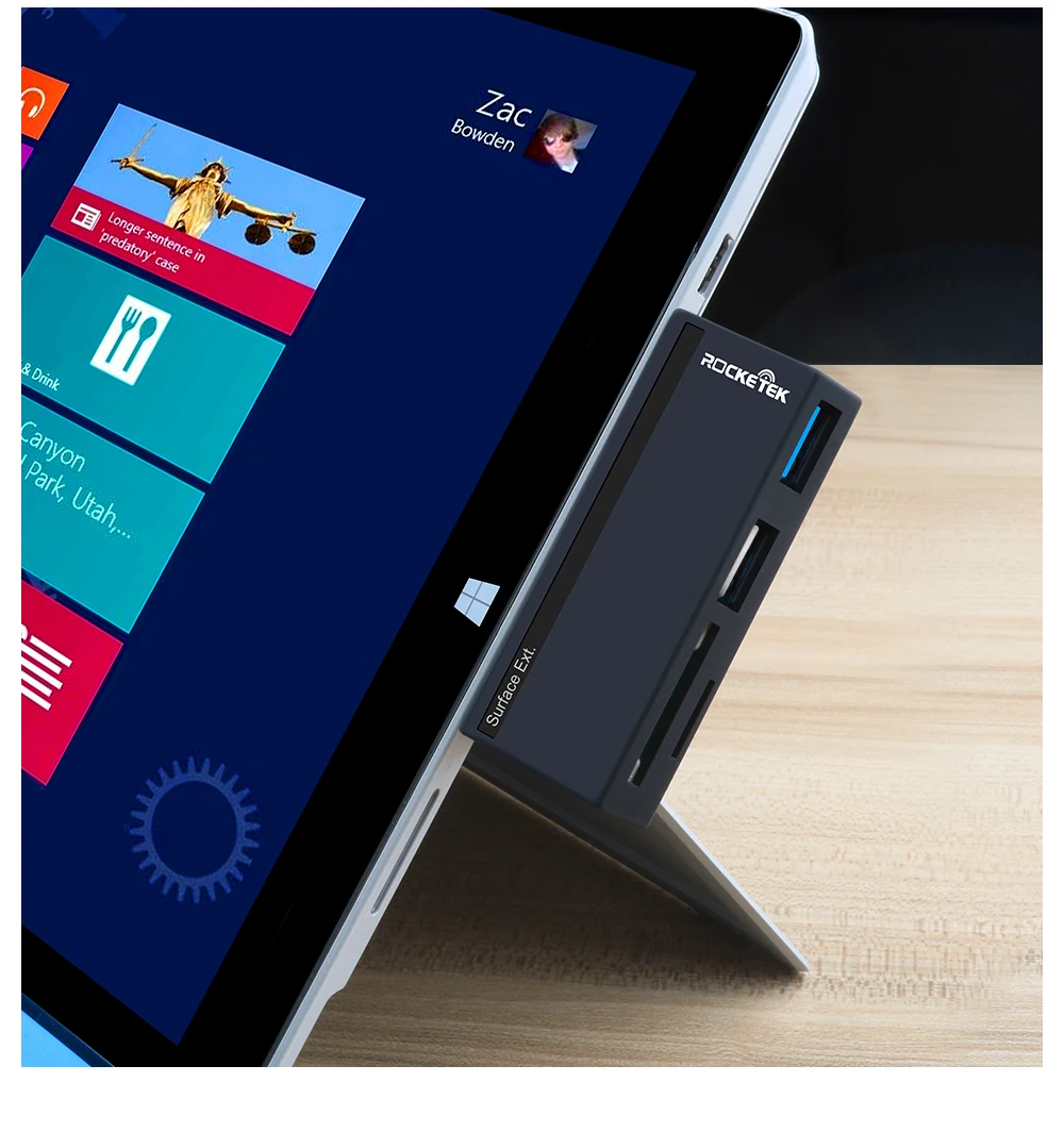 Игровая мышь Rocketek usb 3,0 мульти концентратор usb 5 в 1 устройство чтения карт памяти Адаптер для SD/TF micro SD Microfoft Surface Pro 3/4/5/6 ноутбук компьютер