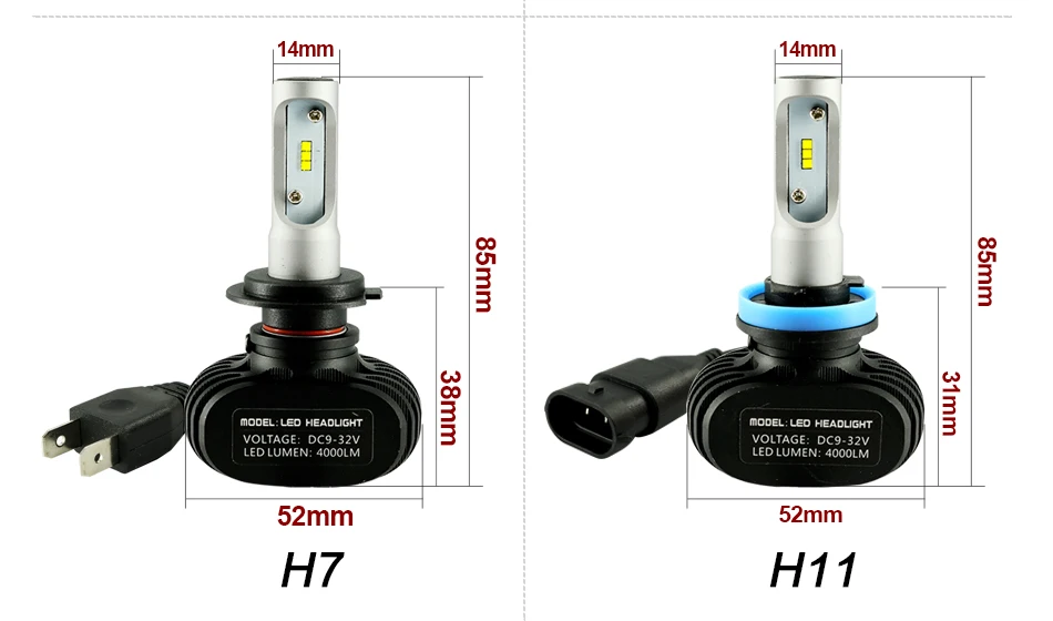 HLXG 2 шт. 8000LM 72 W фары для H7 светодиодный H1 H4 H11 Автомобильные фары CSP чипы авто лампада 9005 HB3 9006 HB4 H9 H8 огни