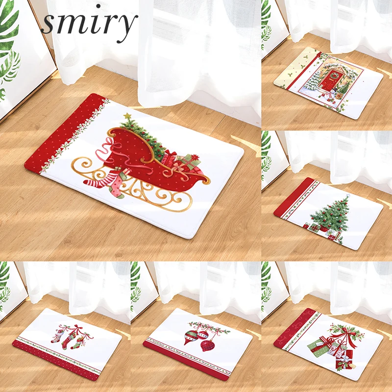 Smiry 40*60 см замша Рождественский Стильный коврик противоскользящие Санки