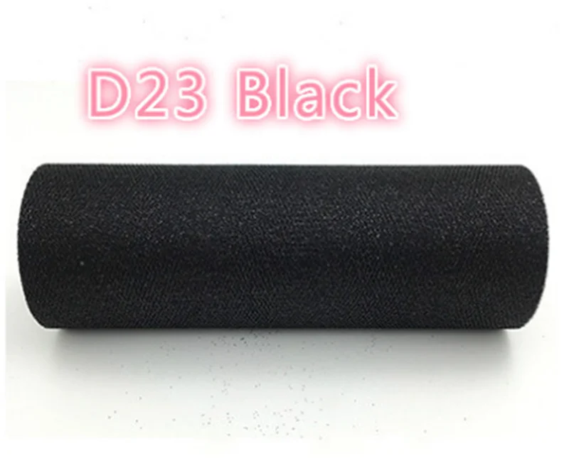 Black 15 см 25 ярдов тени с металлическим блеском тюль рулон кружево своими руками ткань рулоны детская юбка-пачка одежда трикотажное платье Швейные аксессуары - Цвет: Black