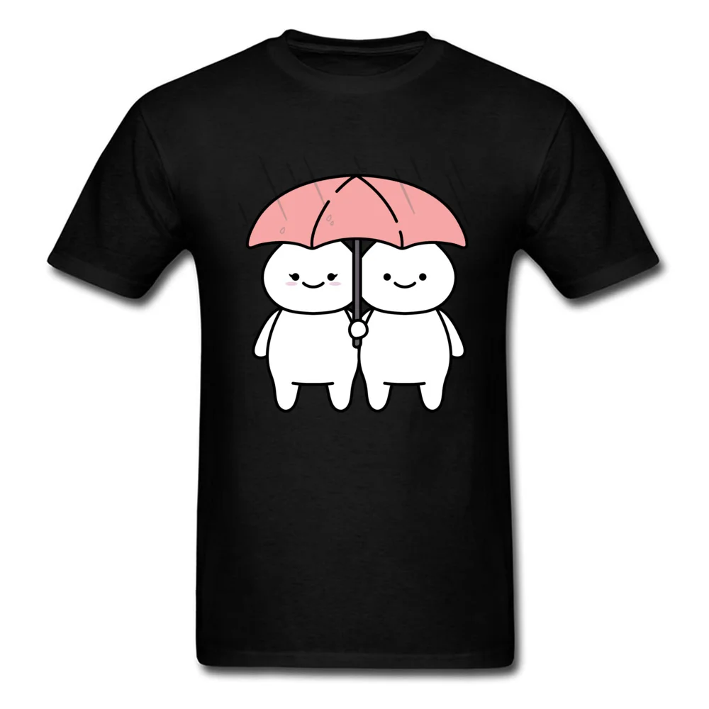 Уникальные футболки в стиле попал под дождь парная футболка мужская Милая топы с