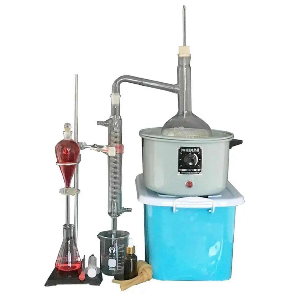 

100 мл-2000 мл Laboratorio Esencial Aceite Agua Destilador Aparato cristaleria