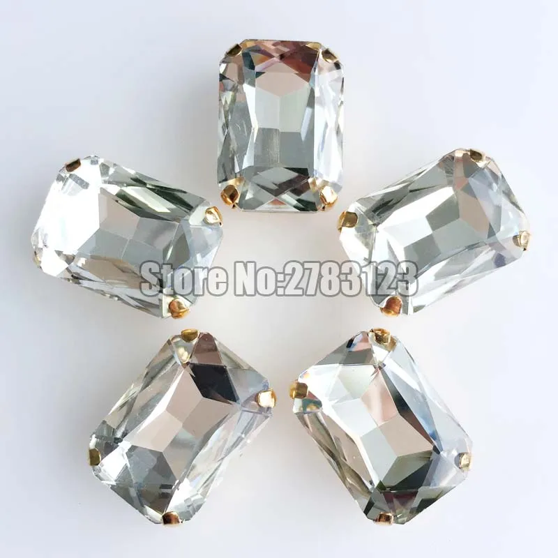 Золотое основание прямоугольник восемь квадратных белое стекло Кристалл