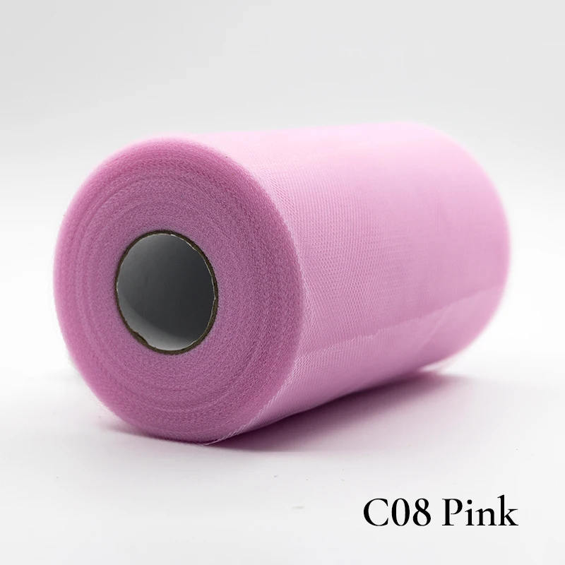 08Pink Рулон тюля, 100 ярдов, органза, свадебное украшение, пачка для детского душа, рулон тюля, 15 см, украшение для вечеринки и мероприятий, декор для помолвки - Цвет: 08Pink