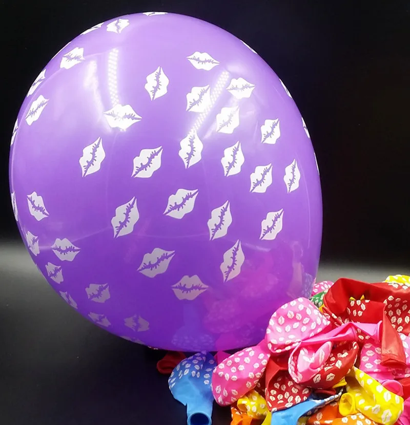 100 шт большие латексные романтические круглые шары Decahedron с принтом на свадьбу, день рождения, праздник, украшение для свадьбы, Globo