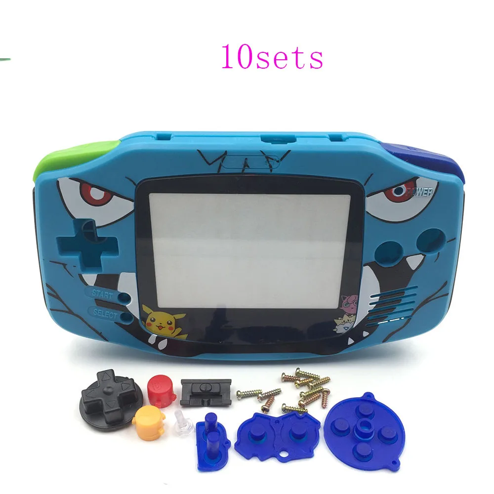 10 комплектов для Nintendo GameBoy Advance замена корпуса Корпус экран объектив силиконовая