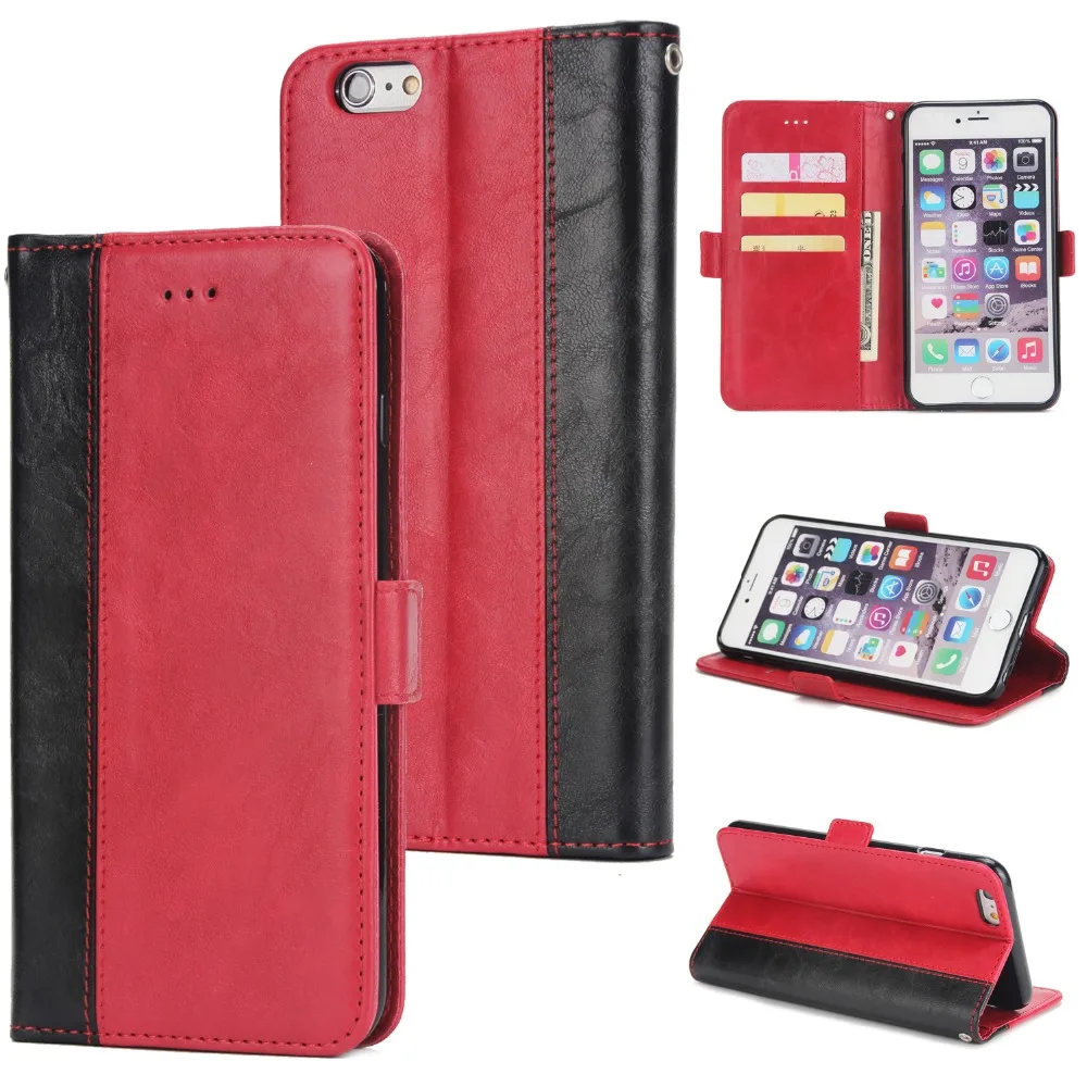 Роскошные Флип Чехол Для coque fundas для iPhone 6 чехол телефона s 6s с держатель карт |