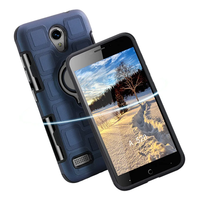 Finger Ring Phone Case for ZTE Blade A520 A602 with Stand Holder Cover shockproof Bracket L7 Back Coques | Мобильные телефоны и