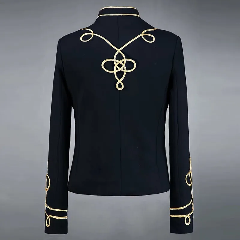 Куртка с вышивкой золотой нитью и зимнее приталенное Мужское пальто модное