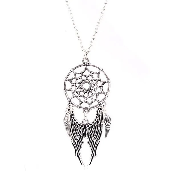 Бесплатная доставка! Винтаж Dream Catcher перо ключицы Цепочки и ожерелья Кулон