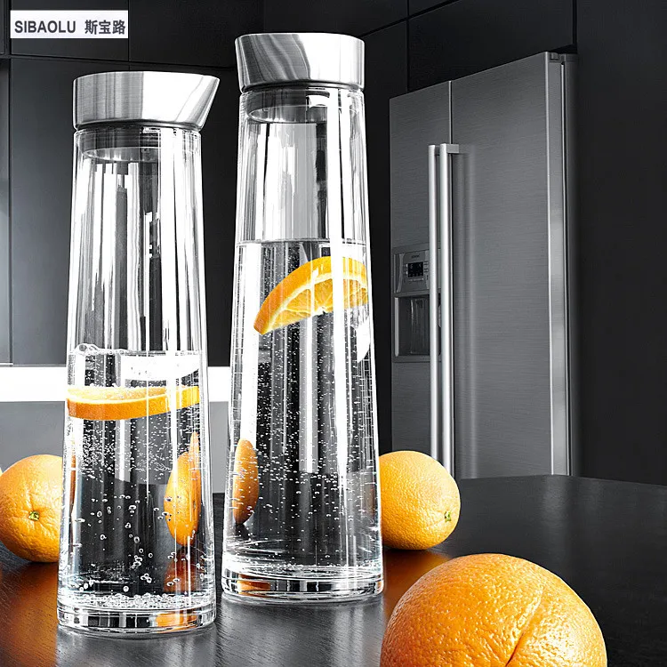 Бутылки для воды холодный чайник Термостойкое стекло Герметичная Бутылка