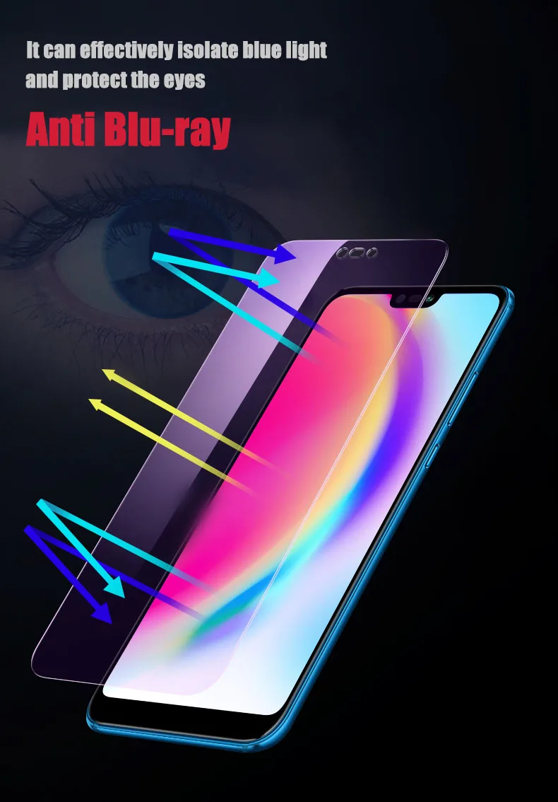 2 шт./лот полное закаленное стекло для huawei nova 3 3i 3E 4 защита экрана 9h анти Blu-Ray закаленное стекло для huawei nova 4 3i 3e