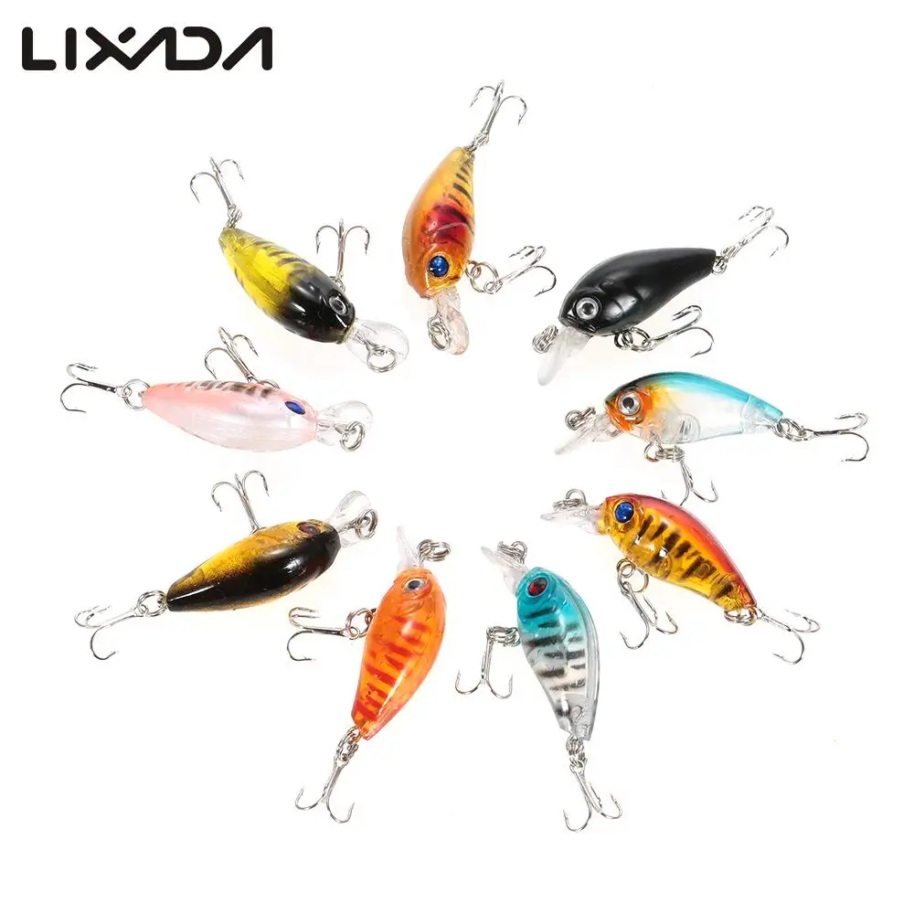 Lixada 9 шт. жесткая приманка для рыбалки Minnow окуня кренкбейт приманки форели с 2