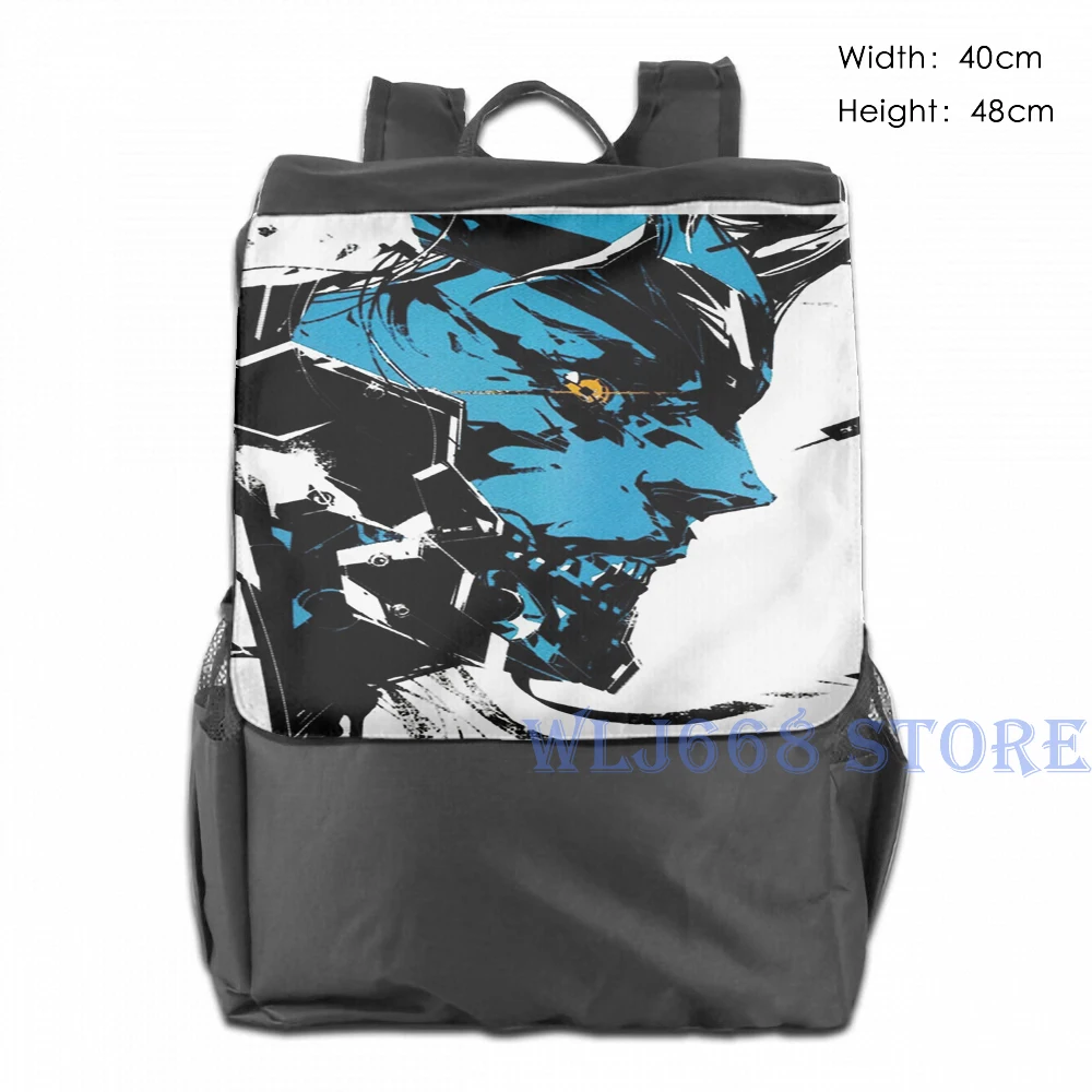 Funny graphic print shoulder Bags women Metal Gear Rising Revengeance Artbook Raiden Single backpack travel men | Багаж и сумки