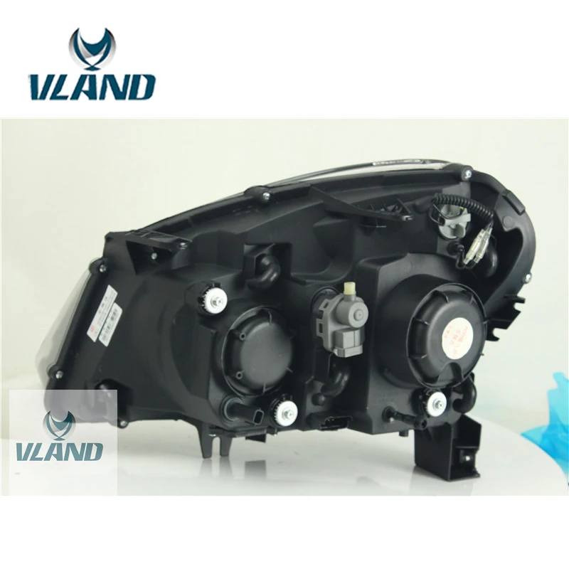 VLAND завод для автомобиля светильник Qashqai головной 2011 2015 светодиодный с DRL H7 Xenon Bi