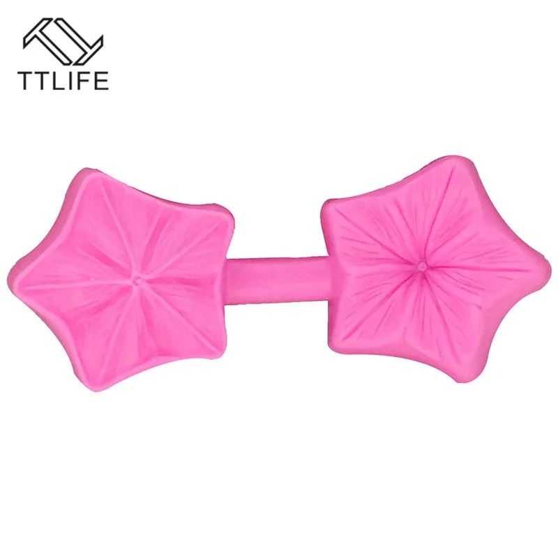 TTLIFE рисунком пентаграммы или цветов для силиконовые формы Fondant (сахарная) шоколад