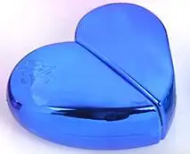 Blue Флакон для духов с алюминиевым корпусом, пустой стеклянный вкладыш, спрей-насос, флакон в форме сердца, распылитель, тонер, вяжущий, многоразовые флаконы, 20 мл - Цвет: Blue