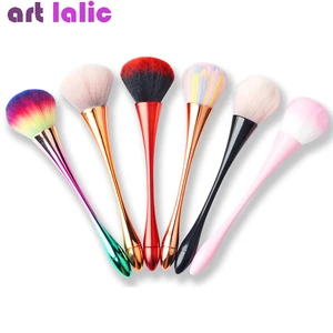 1 шт. с алюминиевой ручкой для ногтей мягкий пылеочиститель акриловый УФ гель для удаления пудры инструменты для маникюра 6 цветов