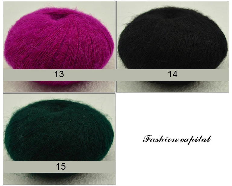 10 шариков * 25 г Высококачественная натуральная мягкая кашемировая мохеровая