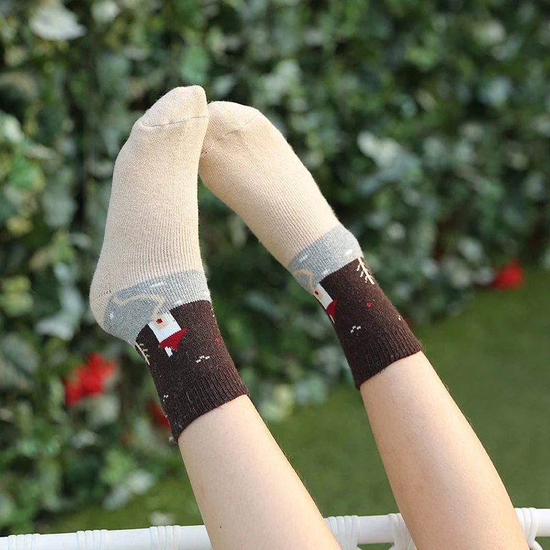 Партия из 5 пар маленькие каюты сшитые цвета полушерстяные Женские повседневные