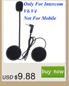 Vnetphone 3,5 мм микрофон динамики гарнитуры и шлем домофон клип для мотоцикл Bluetooth Interphone для V4 V6