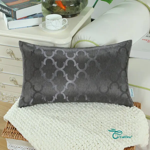 Чехол CaliTime для подушки, Чехол на подушку Quatrefoil Accent геометрический 1" X 20"(30 см X 50 см