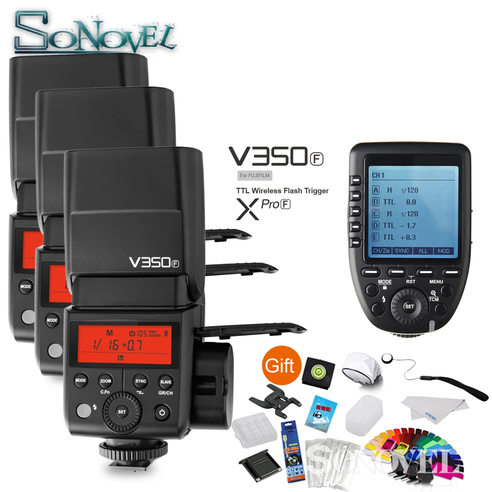 Вспышка для камеры Godox V350F TTL HSS 1/8000s X со встроенным литий ионным аккумулятором 2000