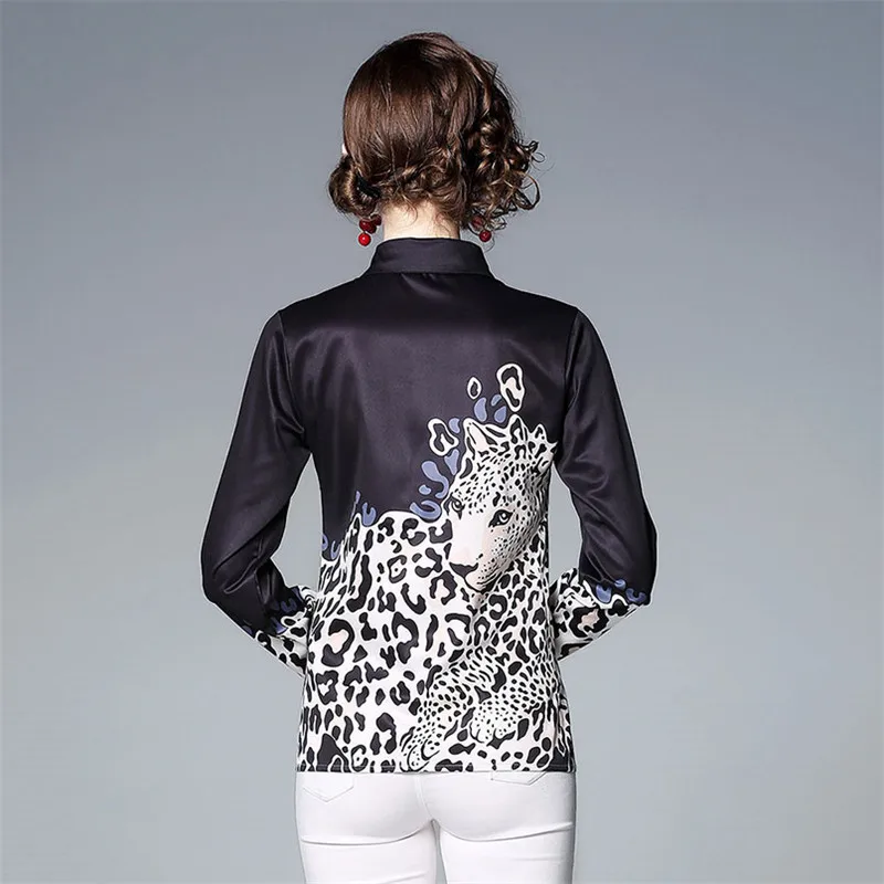 Подиумная блузка Новая женская рубашка с принтом качественная Модная длинными