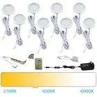 AIBOO светодиодный светильник под шкафом, сменные цветные огни с температурой, теплый + белый с ИК-пультом дистанционного управления для кухонной стойки