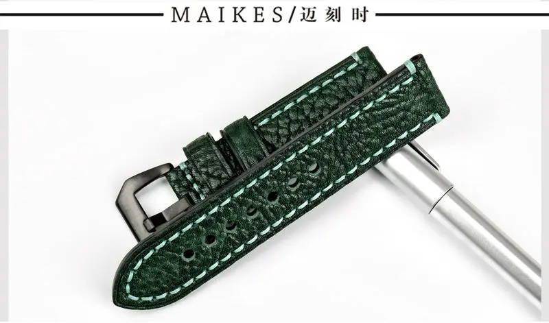 MAIKES Fashoin, красные ремешки для часов 20, 22, 24, 26 мм, ремешок для часов из итальянской коровьей кожи, браслет, Аксессуары для часов Panerai