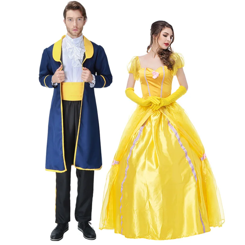 Новинка для влюбленных Красота и чудовище Косплэй Костюм Хеллоуин костюм COS