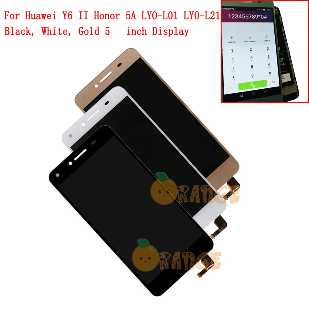 Сенсорный ЖК-дисплей для huawei Y6 II Compact Honor 5A LYO-L01 LYO-L21 LYO L01 L21, сенсорный ЖК-дисплей с рамкой