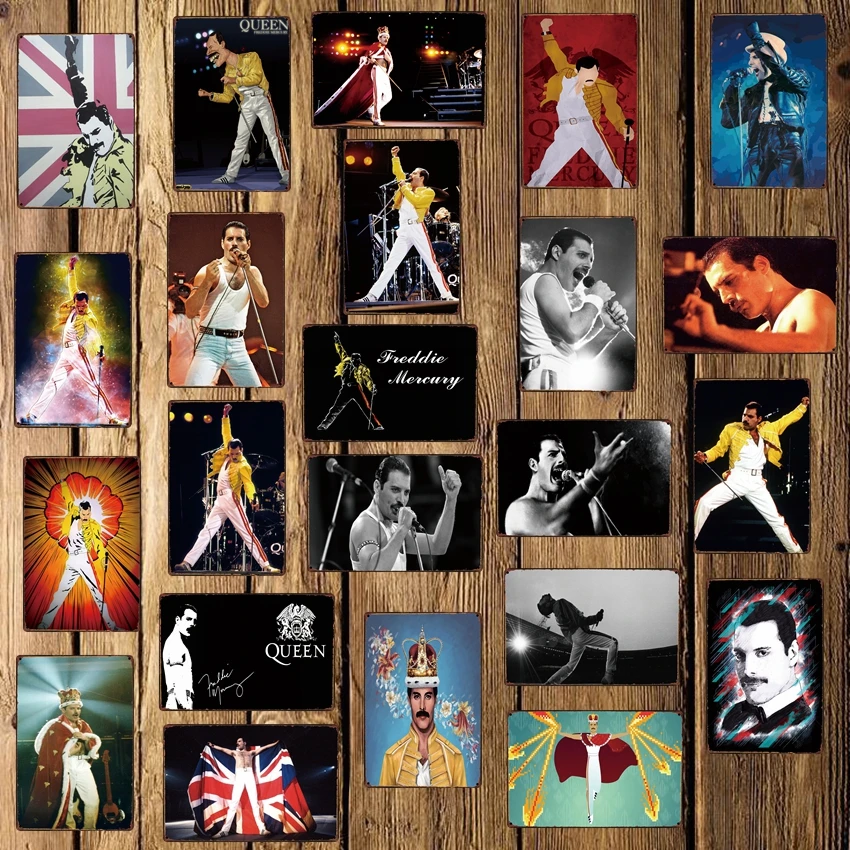 Музыкальный металлический знак Freddie mercury Mike86 настенный плакат на заказ