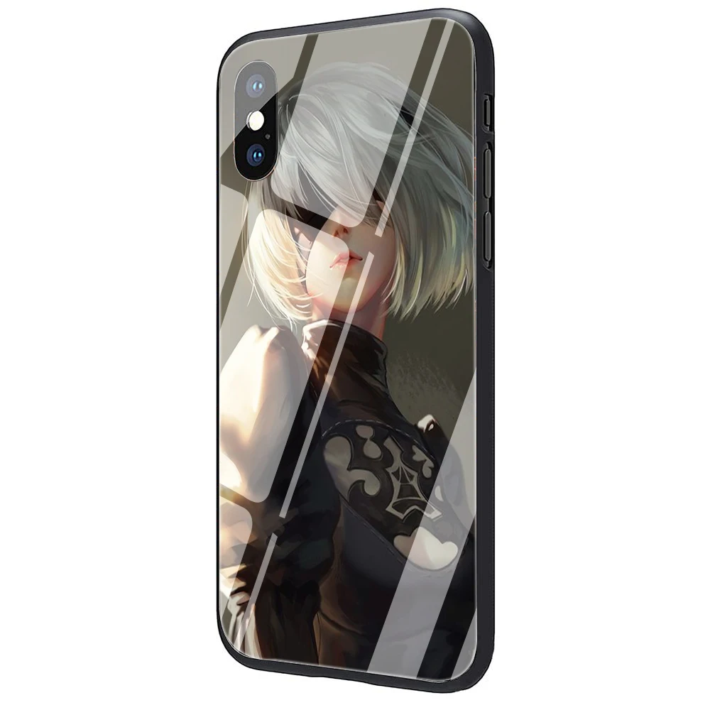 Чехол NieR Automata из закаленного стекла для iPhone 5 5S 6 6s Plus 7 8 Plus X XR XS 11 Pro Max - Цвет: G5