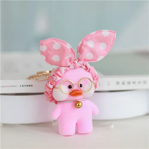 Цвет: желтый Kawaii LaLafanfan кафе подвеска с форме утки брелок мультфильм милый утка автомобиль Декор животных Куклы Игрушки для девочек подарок на день рождения для детей - Цвет: Цвет: желтый