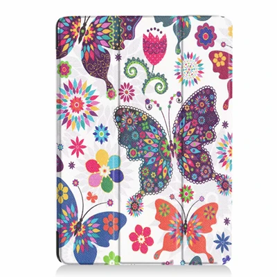 Красивый чехол для Samsung Galaxy Tab S3 9,7 защитный чехол-подставка чехол Цвет Бабочка девушка дерево башня сова цветок глаз Печать - Цвет: 1