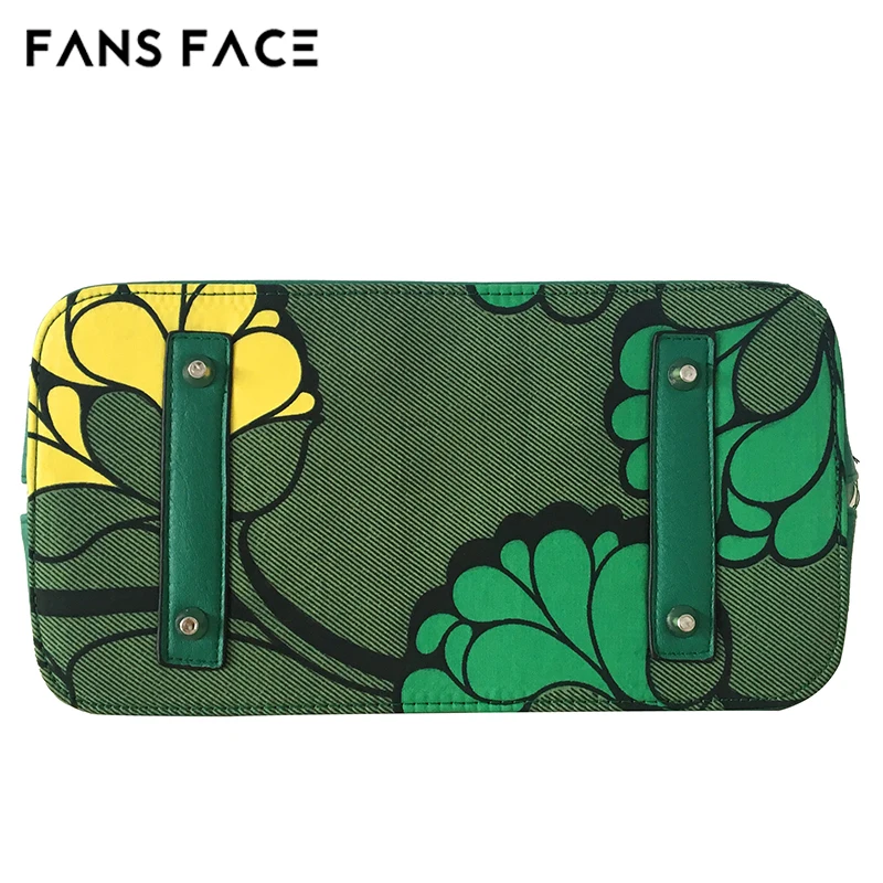 Вентиляторы лицо свежим Летний Стиль Мода Африканский принт зеленый сумки