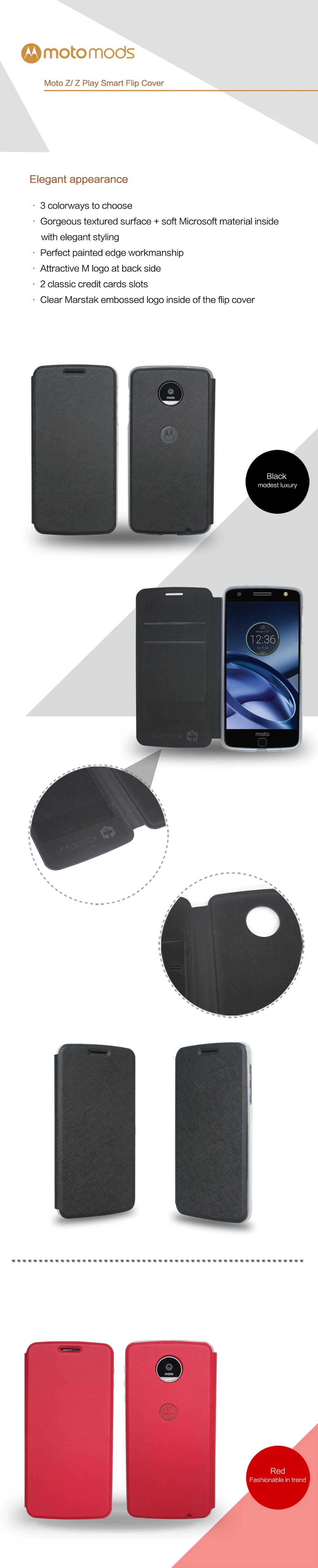 Marstak для moto rola moto z play/z2 play/z2 force Чехол-бумажник с откидной крышкой