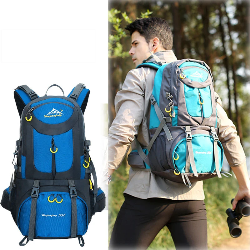 60L мужской рюкзак унисекс, дорожная сумка, спортивная сумка, водонепроницаемая, для альпинизма, туризма, альпинизма, кемпинга, рюкзак для мужчин