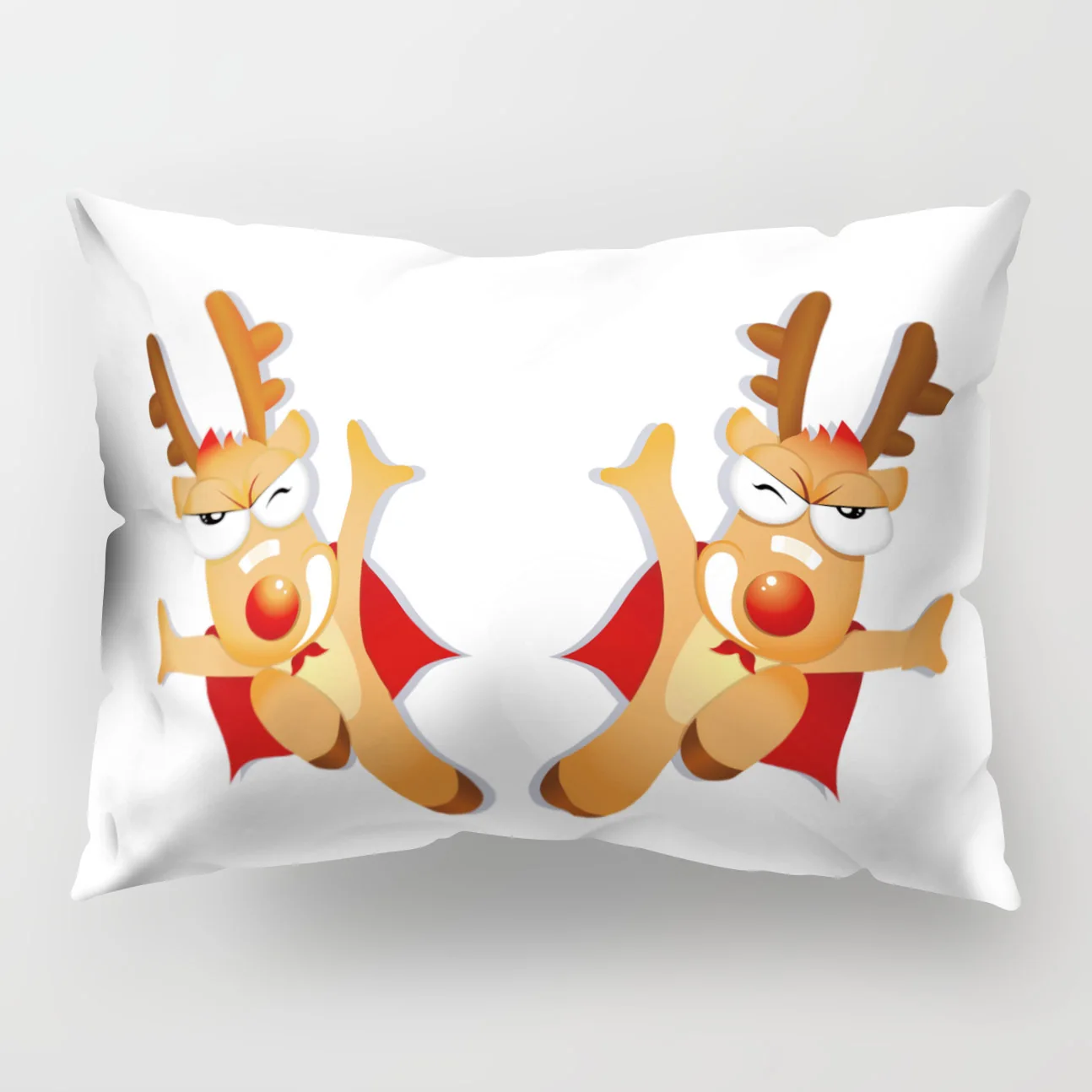 20 Nordic style Christmas Elk pattern polyester printed pillow cover Home cushion cover rectangular 50x30cm chair lumbar pillowcase - Цвет: 20