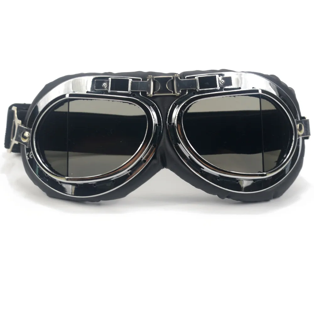 

New Universal Vintage Pilot Biker Motorcycle Goggles glasses for Helmet Open Face Half Motocross Goggles For Harley Motorbikes