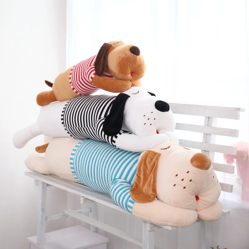 Online Muñeca De Felpa Con Cabeza De Perro Grande, Muñeca De Juguete Cama, Almohada Larga, Regalo De Navidad